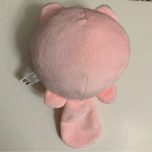 Adorable Pink Beaver Stuffed Plush Speckled Eye, 6" - Picture 2 of 4